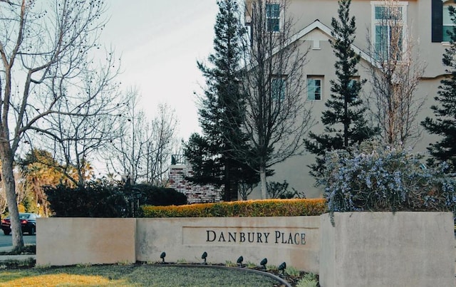 view of community sign