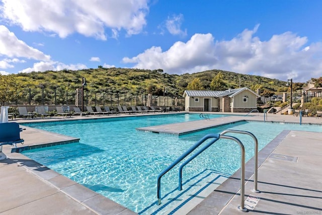 view of pool with a patio area