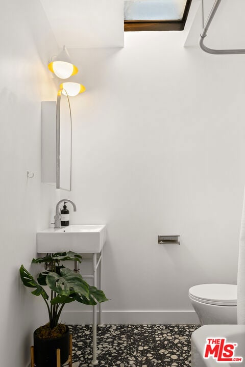 bathroom with sink and toilet