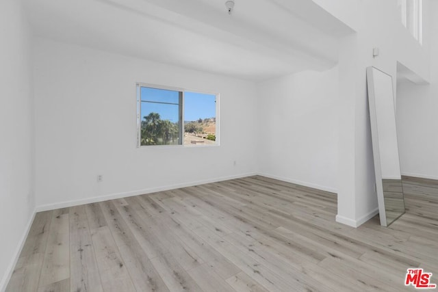 empty room featuring light hardwood / wood-style flooring