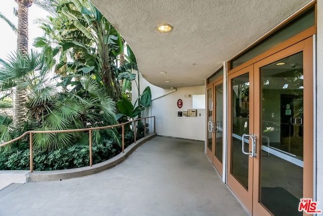 balcony with french doors