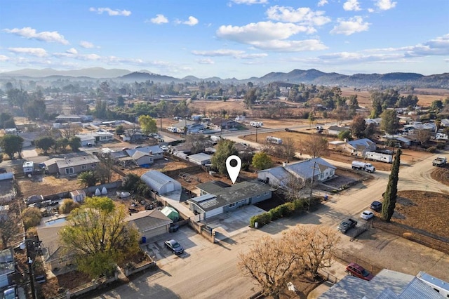 drone / aerial view with a mountain view