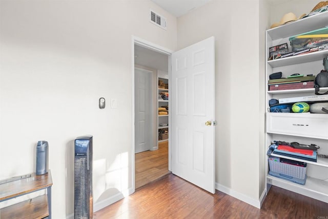 interior space featuring dark hardwood / wood-style floors