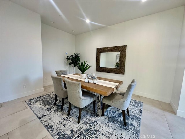 view of tiled dining area