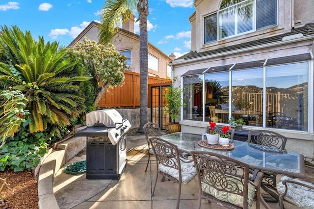 view of patio with grilling area