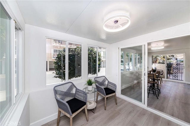 sunroom with a healthy amount of sunlight