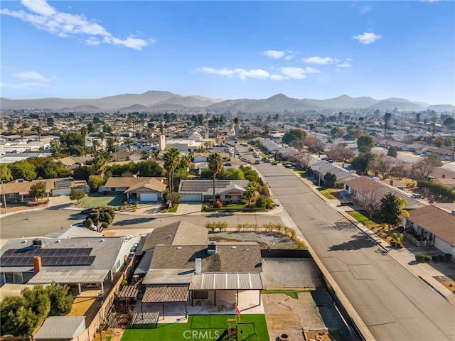 aerial view featuring a mountain view