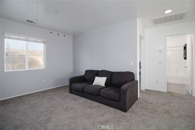 view of carpeted living room