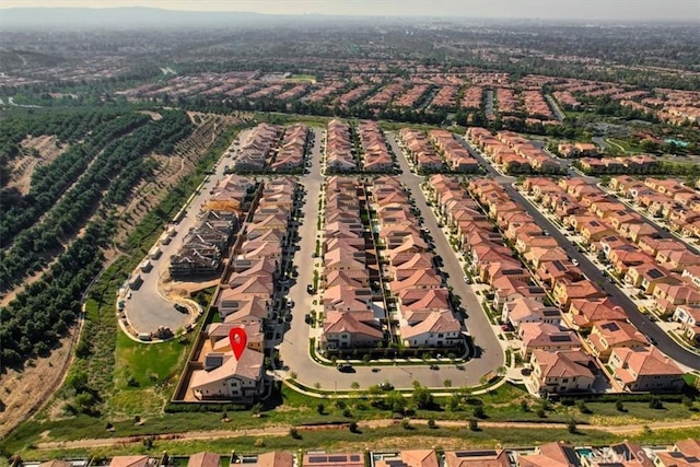 bird's eye view featuring a residential view