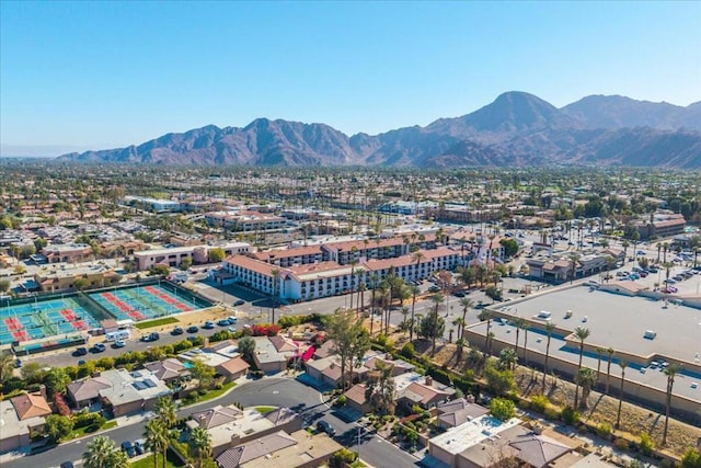 aerial view featuring a mountain view