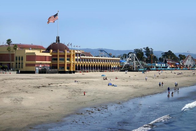 water view with a view of the beach and a mountain view