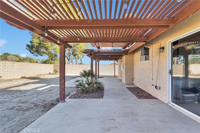 view of patio / terrace with a pergola