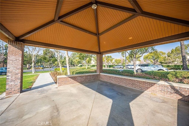 view of patio / terrace featuring a gazebo