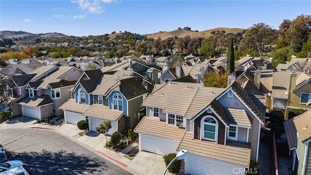 aerial view featuring a mountain view