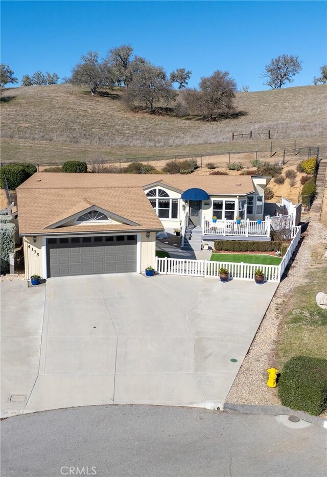 view of front of home featuring a garage