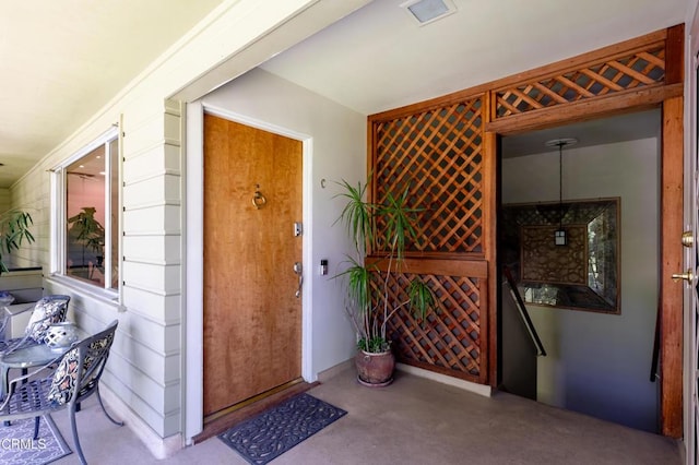 view of doorway to property