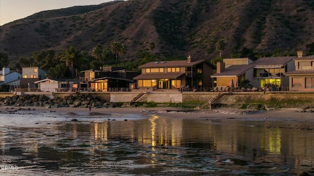 property view of water featuring a mountain view