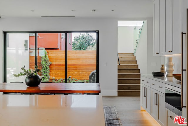 interior space featuring light hardwood / wood-style flooring