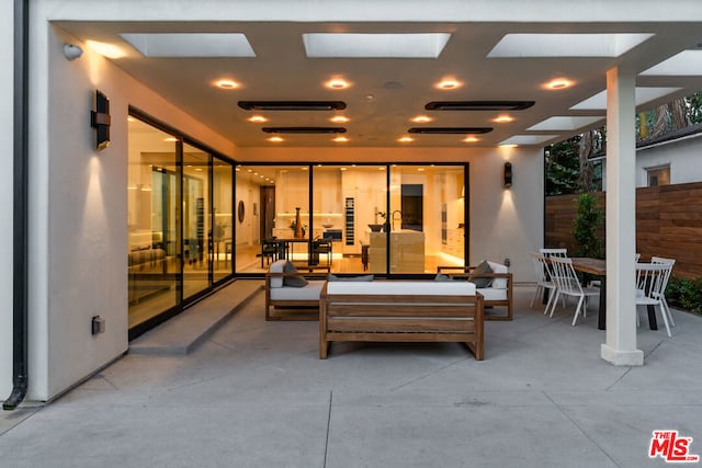 view of patio / terrace featuring an outdoor living space