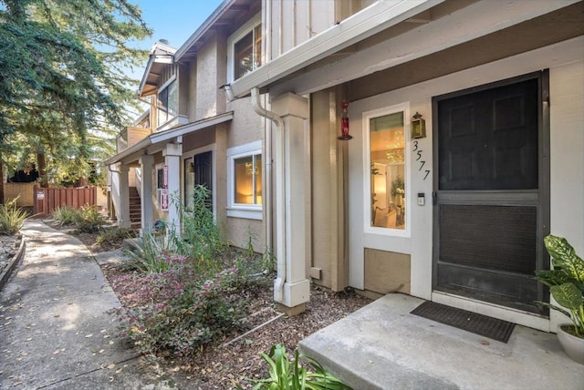 view of doorway to property