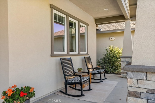 view of patio / terrace with covered porch