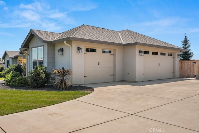 view of home's exterior featuring a garage