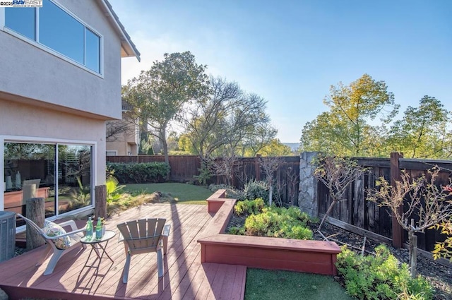 view of patio featuring a deck