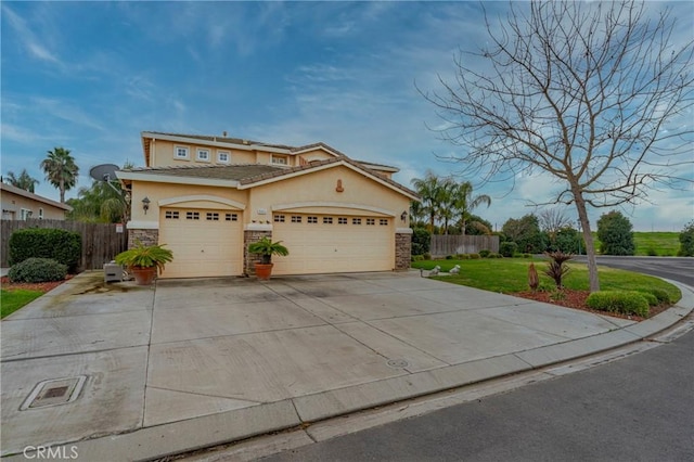 view of front of house featuring a garage