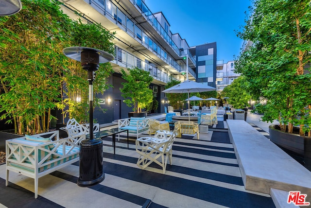 view of patio featuring an outdoor living space