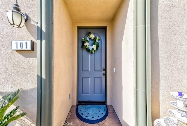 view of doorway to property