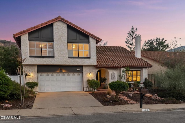 view of front of house featuring a garage