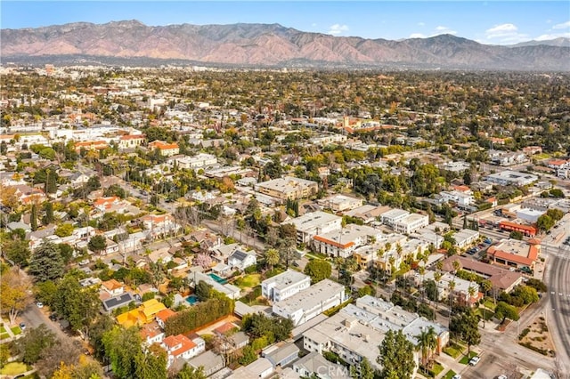 aerial view featuring a mountain view