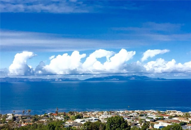 property view of water with a mountain view