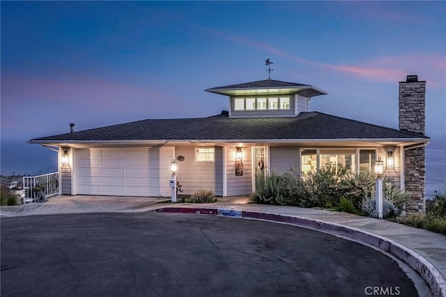 view of front of house featuring a garage