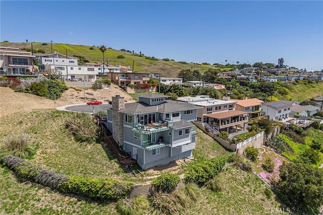 drone / aerial view with a residential view