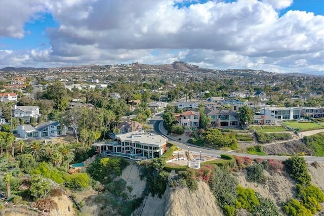 aerial view featuring a mountain view