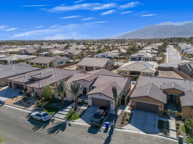 aerial view featuring a mountain view