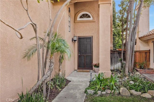 view of doorway to property