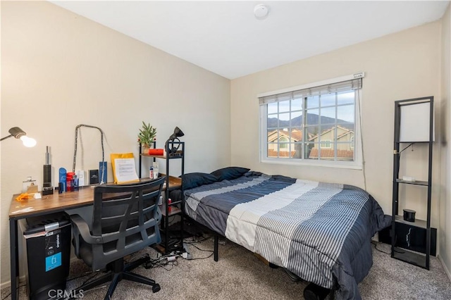 bedroom featuring carpet