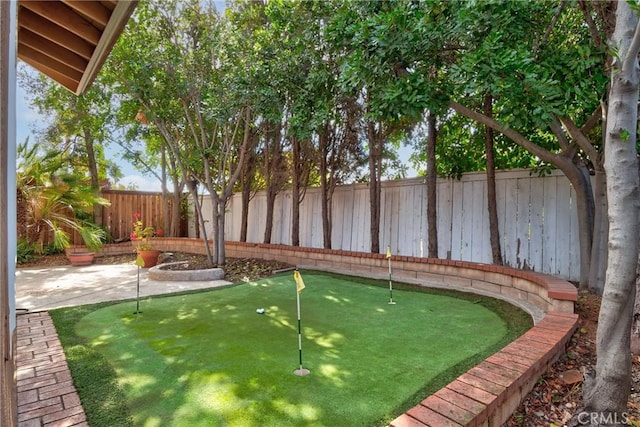 view of yard with a patio area