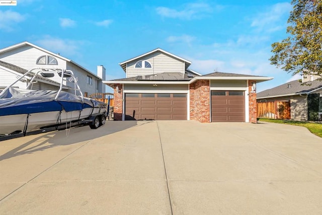 view of front facade with a garage