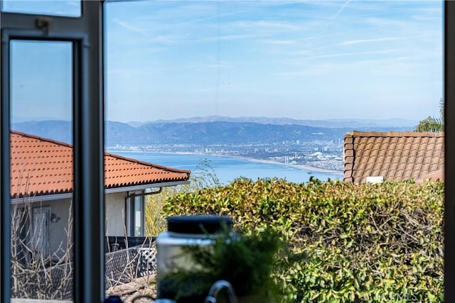 property view of water with a mountain view