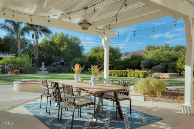 2021 Brittany Park Rd, Camarillo, CA 93012 - view of patio / terrace with outdoor dining area and a pergola