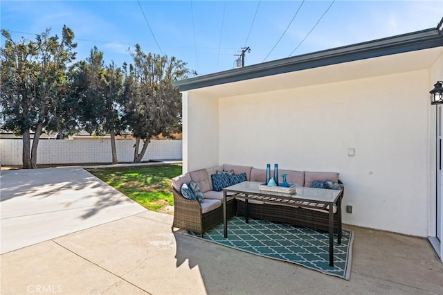 view of patio / terrace featuring outdoor lounge area