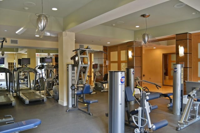 view of workout area