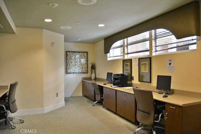 view of carpeted office