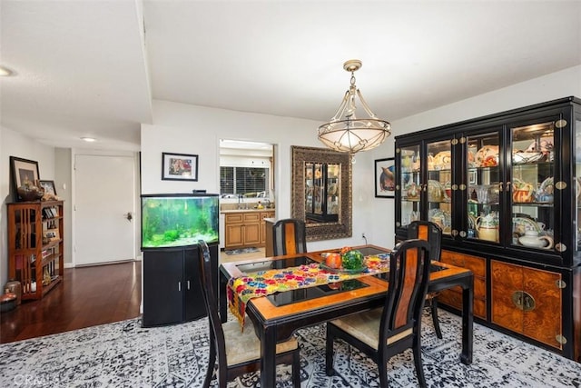 dining room featuring wood-type flooring