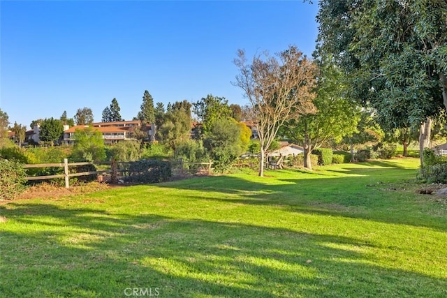 view of community featuring a yard