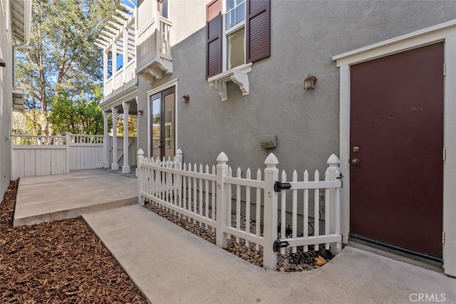 exterior space with a balcony