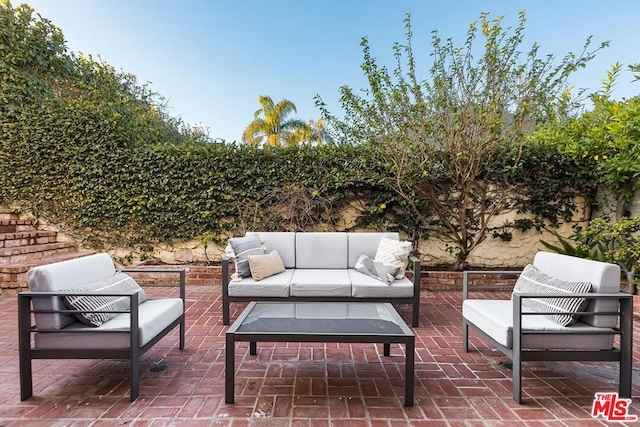 view of patio / terrace with an outdoor living space